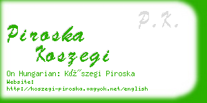 piroska koszegi business card